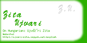 zita ujvari business card